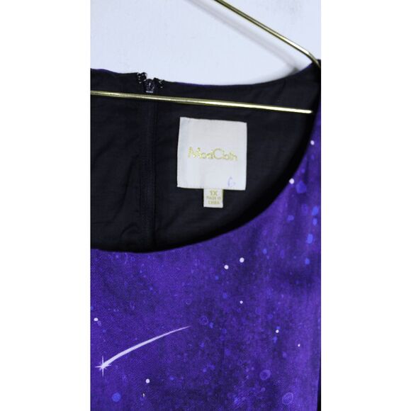 Modcloth Purple Starry Night Midi Dress - Picture 3 of 5